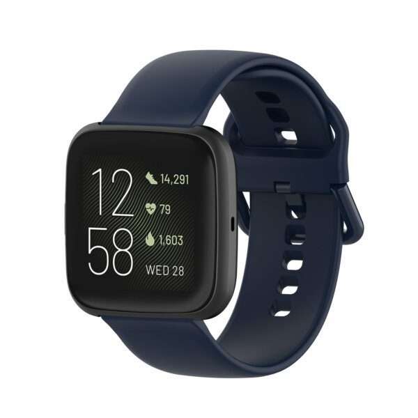 Fitbit Versa 1/2 Silicone Strap with Color Buckle - Navy