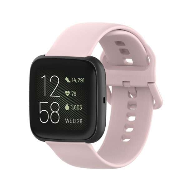 Fitbit Versa 1/2 Silicone Strap with Color Buckle - Pink