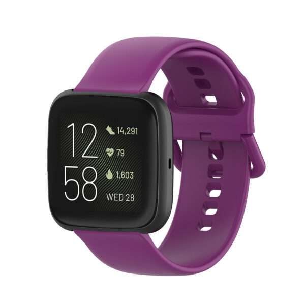 Fitbit Versa 1/2 Silicone Strap with Color Buckle - Purple