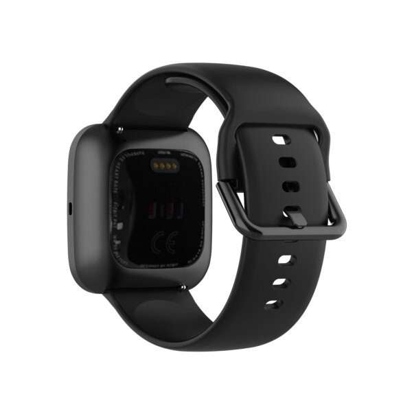 Fitbit Versa 1/2 Silicone Strap with Color Buckle - Black