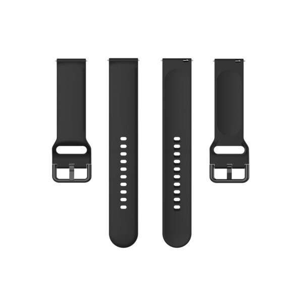 Fitbit Versa 1/2 Silicone Strap with Color Buckle - Black