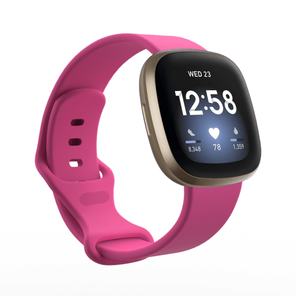 Fitbit Versa 3/4 & Sense Silicone Strap - Dark Pink