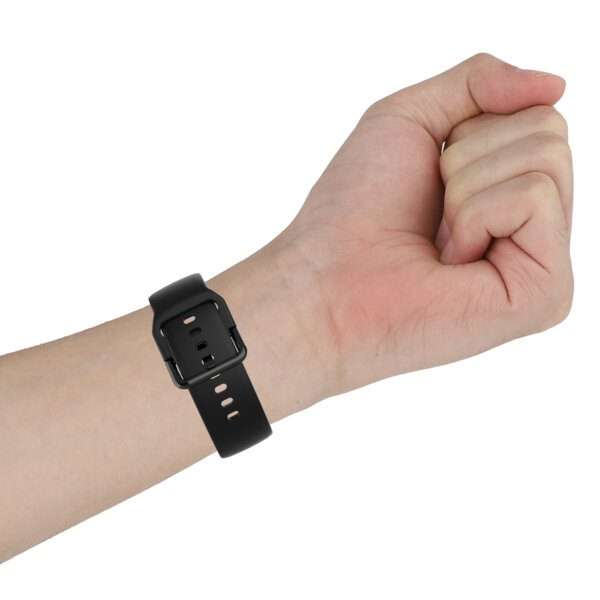 Fitbit Versa 1/2 Silicone Strap with Color Buckle - Black