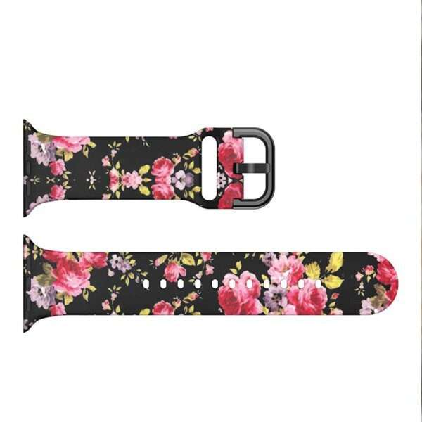 Apple Watch Printed Silicone Strap - Floral Print