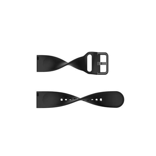 Fitbit Versa 1/2 Silicone Strap with Color Buckle - Black