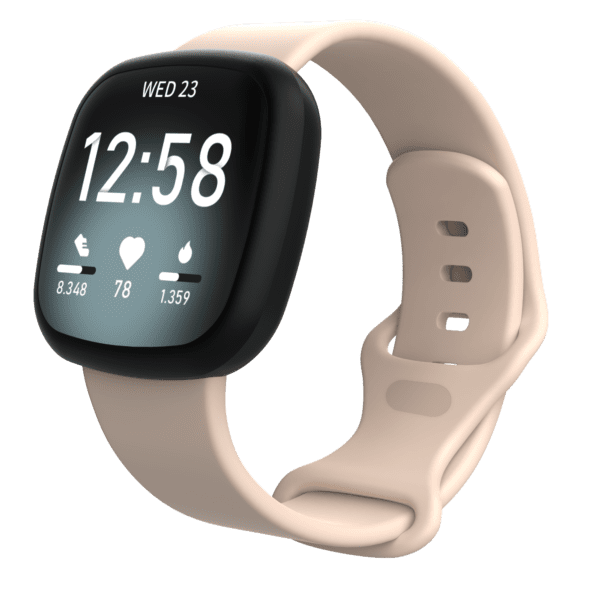 Fitbit Versa 3/4 & Sense Silicone Strap - Beige