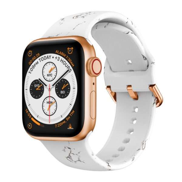 Apple Watch Printed Silicone Strap - Marble Print