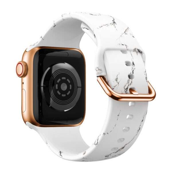 Apple Watch Printed Silicone Strap - Marble Print