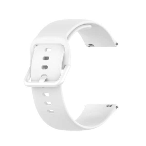 Fitbit Versa 1/2 Silicone Strap with Color Buckle - White
