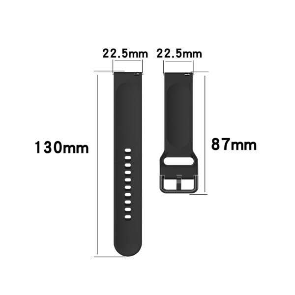 Fitbit Versa 1/2 Silicone Strap with Color Buckle - Black