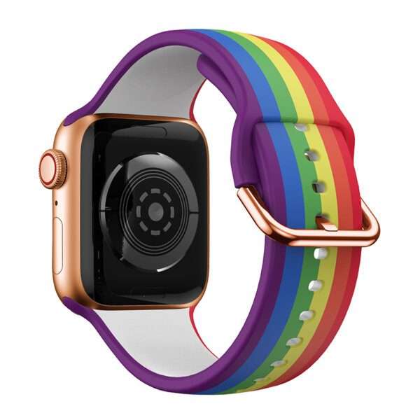 Apple Watch Printed Silicone Strap - Rainbow