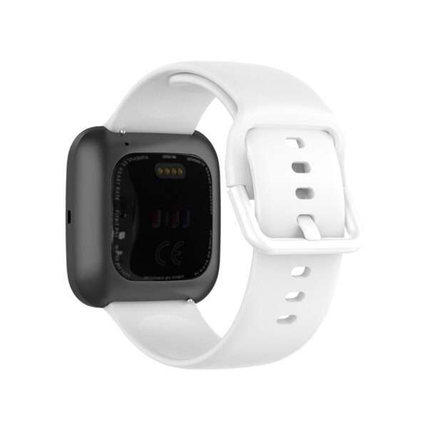 Fitbit Versa 1/2 Silicone Strap with Color Buckle - White