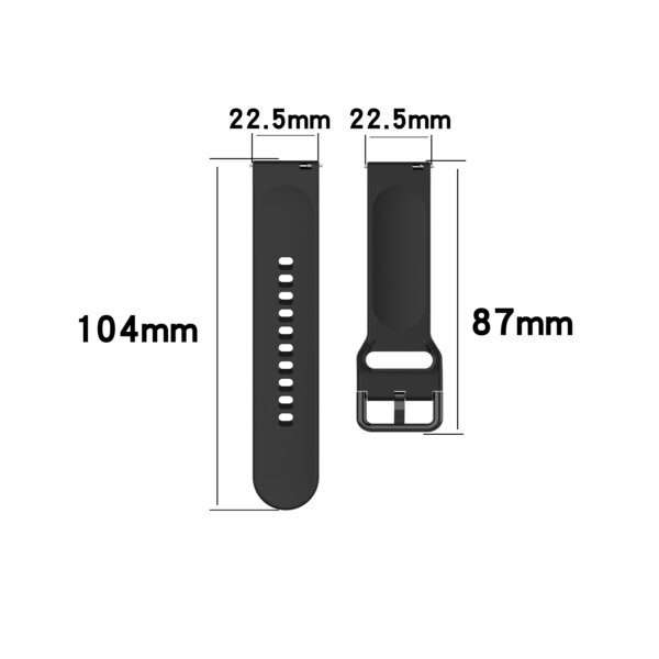 Fitbit Versa 1/2 Silicone Strap with Color Buckle - Black