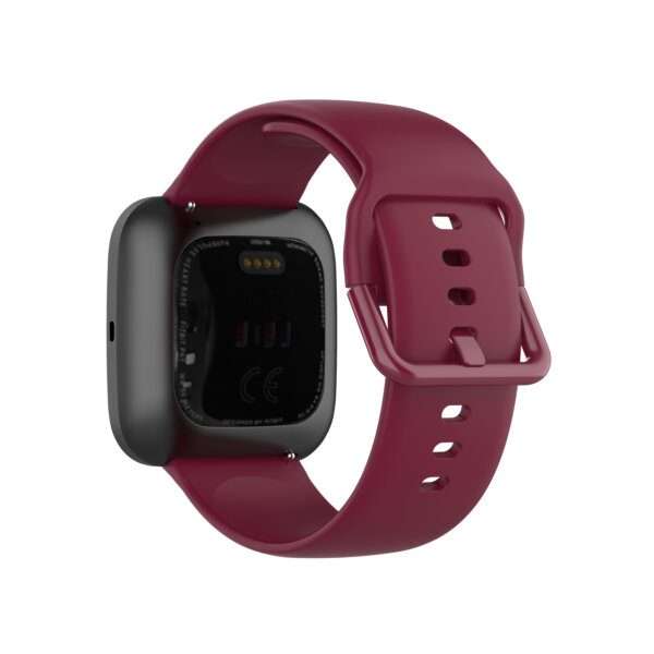 Fitbit Versa 1/2 Silicone Strap with Color Buckle - Maroon