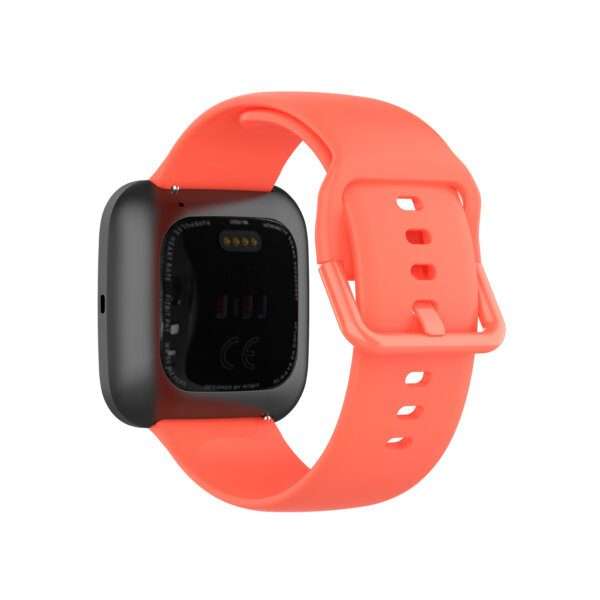 Fitbit Versa 1/2 Silicone Strap with Color Buckle - Orange
