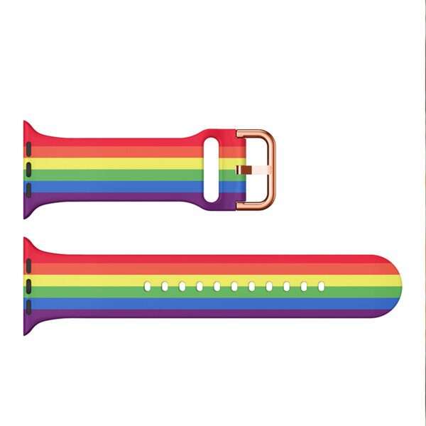 Apple Watch Printed Silicone Strap - Rainbow