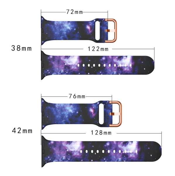Apple Watch Printed Silicone Strap - Starry Sky