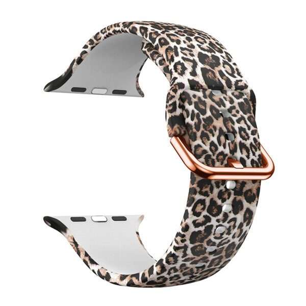 Apple Watch Printed Silicone Strap - Leopard Print