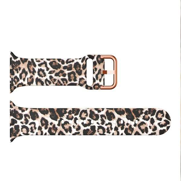 Apple Watch Printed Silicone Strap - Leopard Print