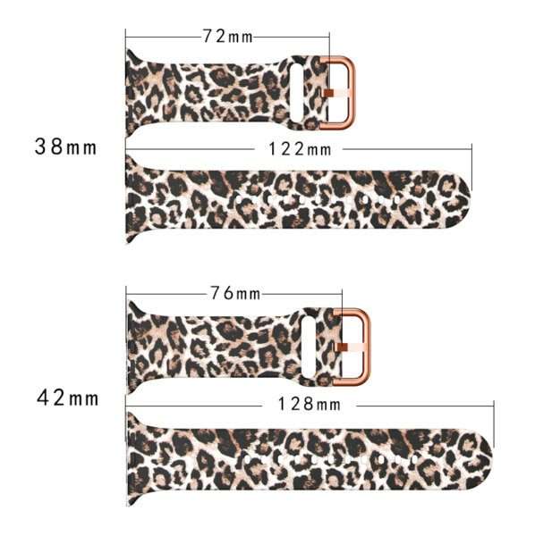 Apple Watch Printed Silicone Strap - Leopard Print