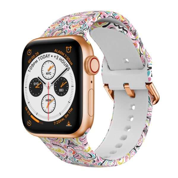 Apple Watch Printed Silicone Strap - Fireworks