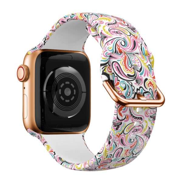 Apple Watch Printed Silicone Strap - Fireworks
