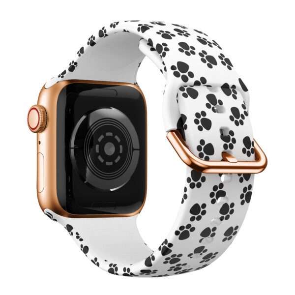 Apple Watch Printed Silicone Strap - Paw Print