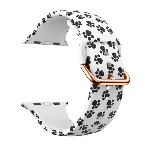 Apple Watch Printed Silicone Strap - Paw Print