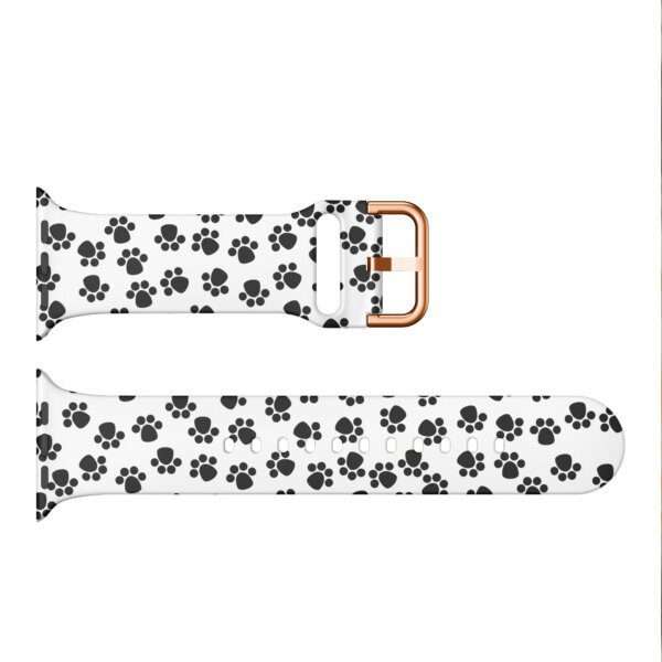 Apple Watch Printed Silicone Strap - Paw Print