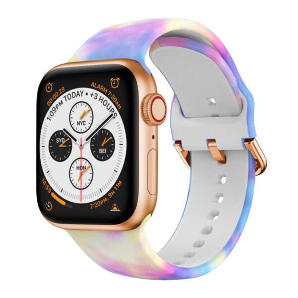 Apple Watch Printed Silicone Strap - Holographic Print