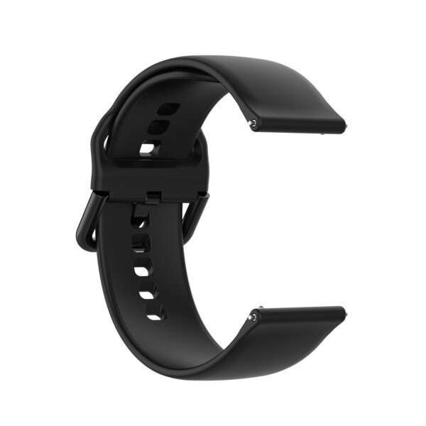 Fitbit Versa 1/2 Silicone Strap with Color Buckle - Black