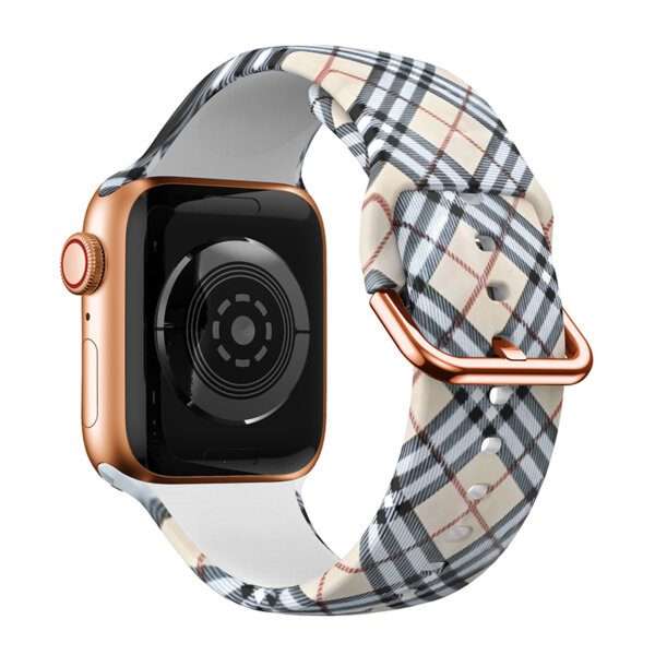 Apple Watch Printed Silicone Strap - Plaid