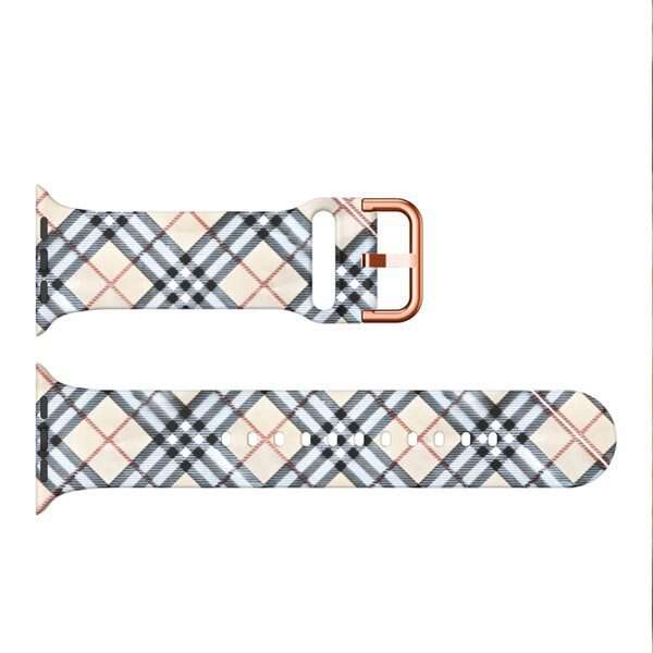 Apple Watch Printed Silicone Strap - Plaid