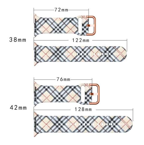 Apple Watch Printed Silicone Strap - Plaid