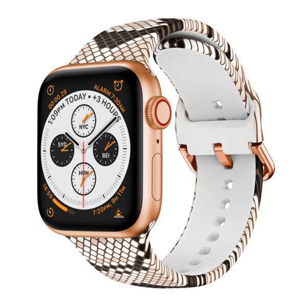 Apple Watch Printed Silicone Strap - Snake Skin