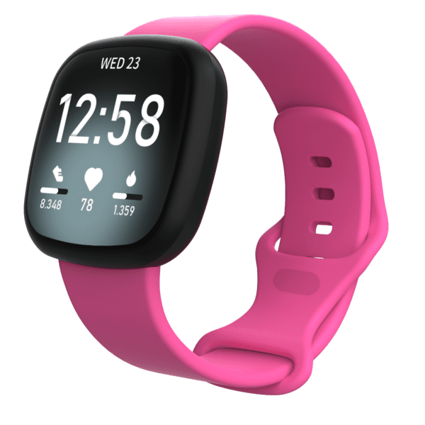 Fitbit Versa 3/4 & Sense Silicone Strap - Dark Pink