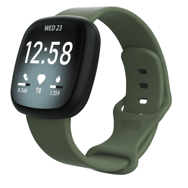 Fitbit Versa 3/4 & Sense Silicone Strap - Army Green
