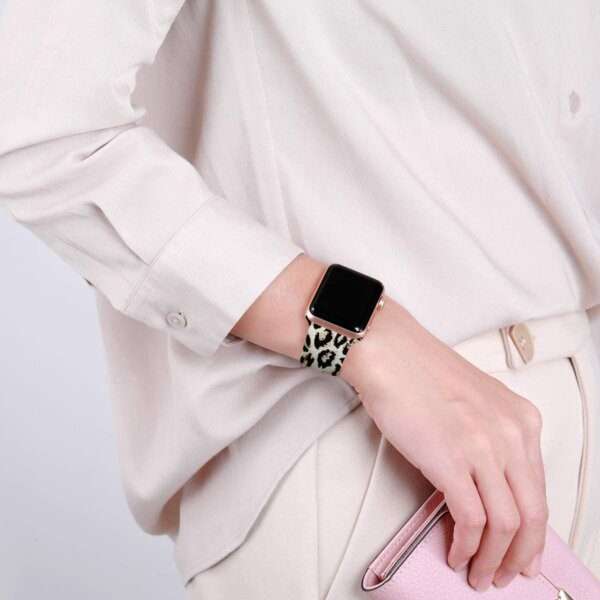Apple Watch Printed Silicone Strap - Leopard Print