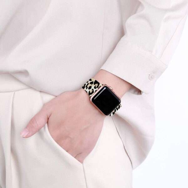 Apple Watch Printed Silicone Strap - Leopard Print
