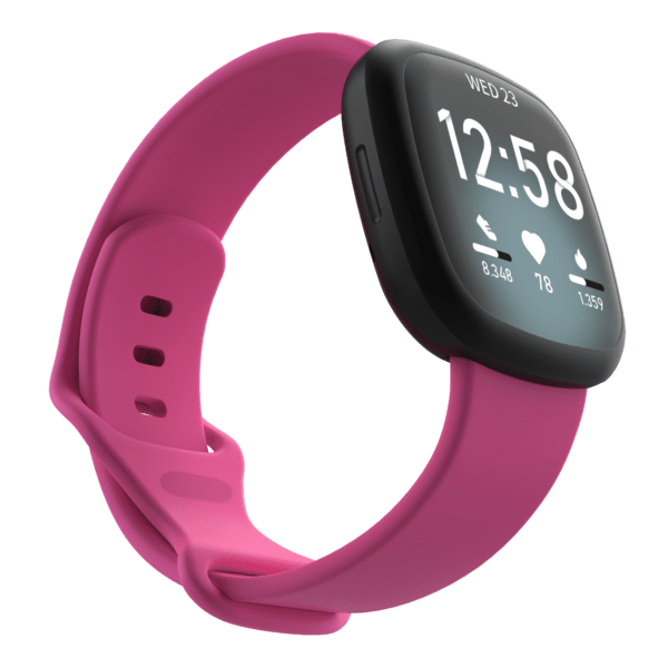 Fitbit Versa 3/4 & Sense Silicone Strap - Dark Pink