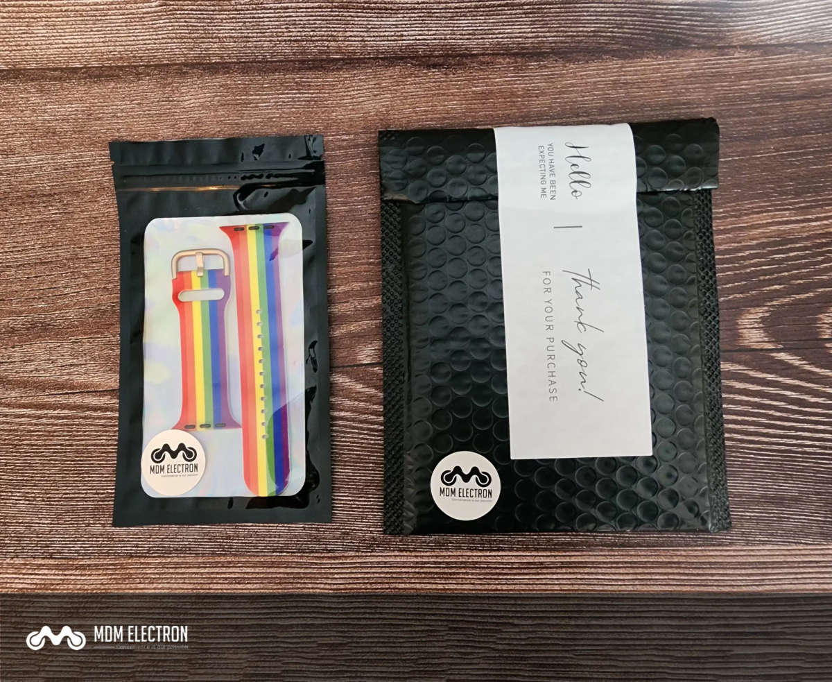 Apple Watch Printed Silicone Strap - Rainbow