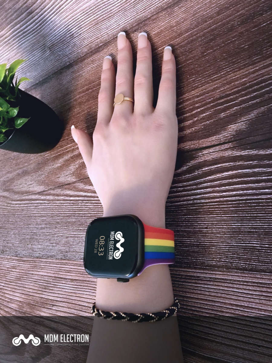 Apple Watch Printed Silicone Strap - Rainbow