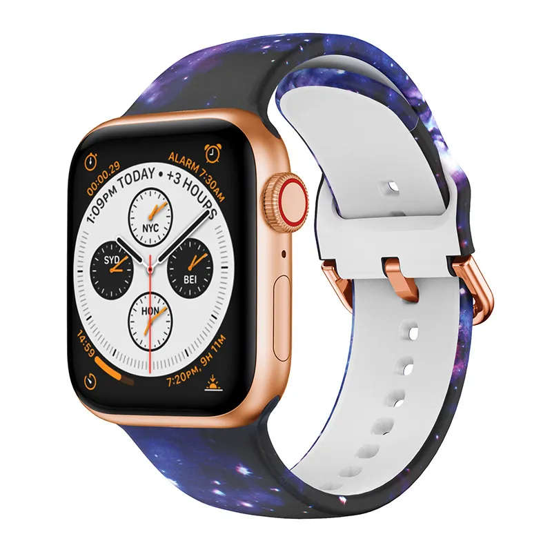 Apple Watch Printed Silicone Strap - Starry Sky
