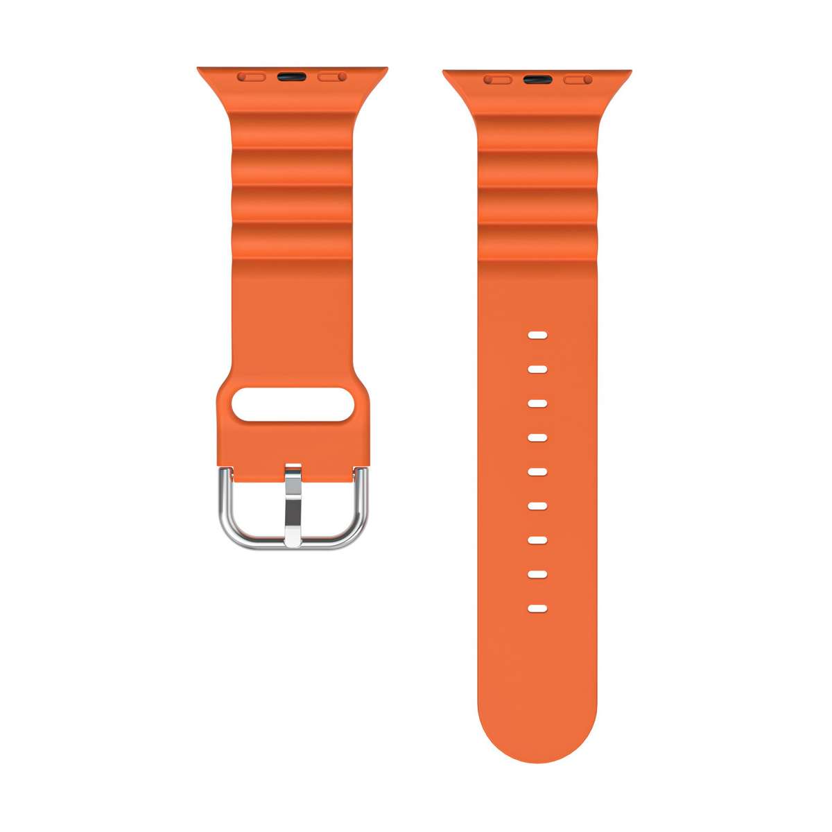 Apple Watch Weave Pattern Silicone Strap - Orange