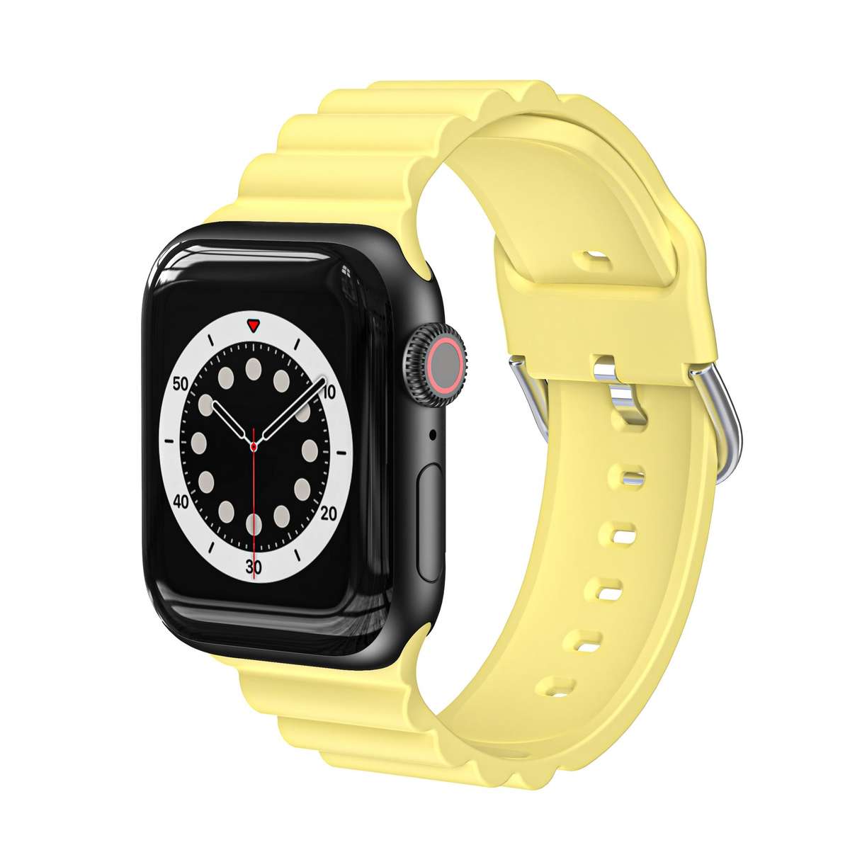 Apple Watch Weave Pattern Silicone Strap - Yellow