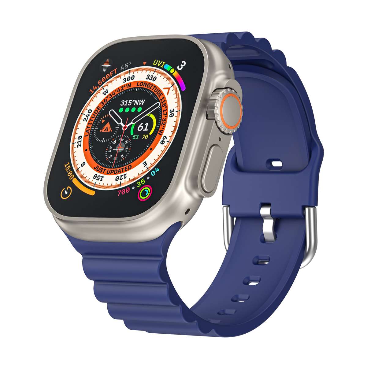 Apple Watch Weave Pattern Silicone Strap - Royal Blue