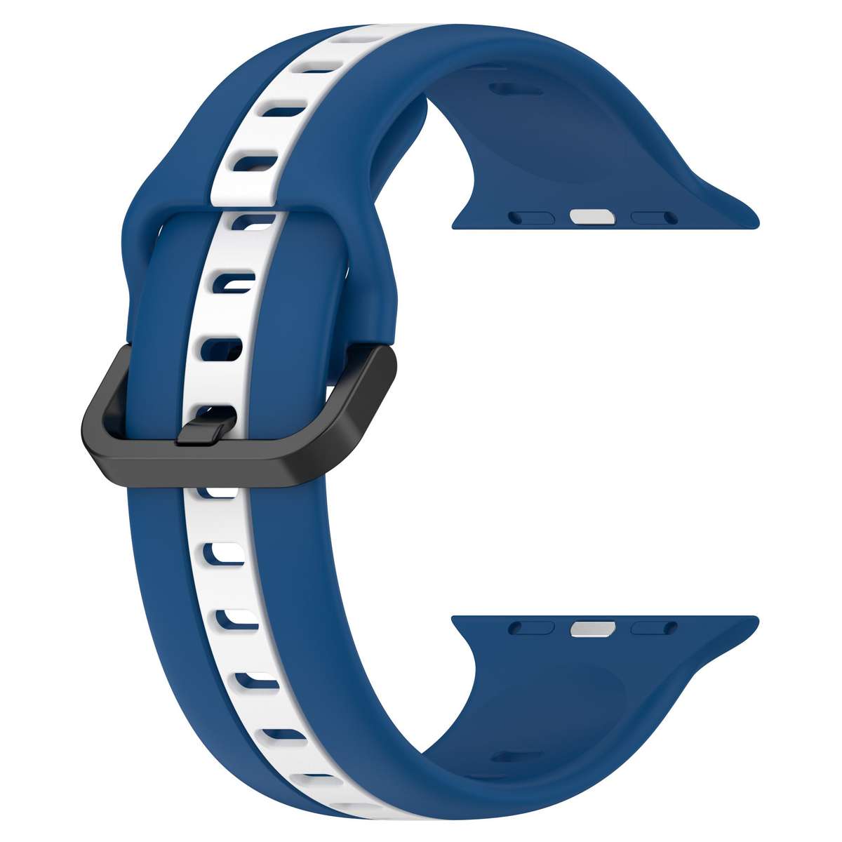 Apple Watch Two Tone Silicone Strap - Blue and White