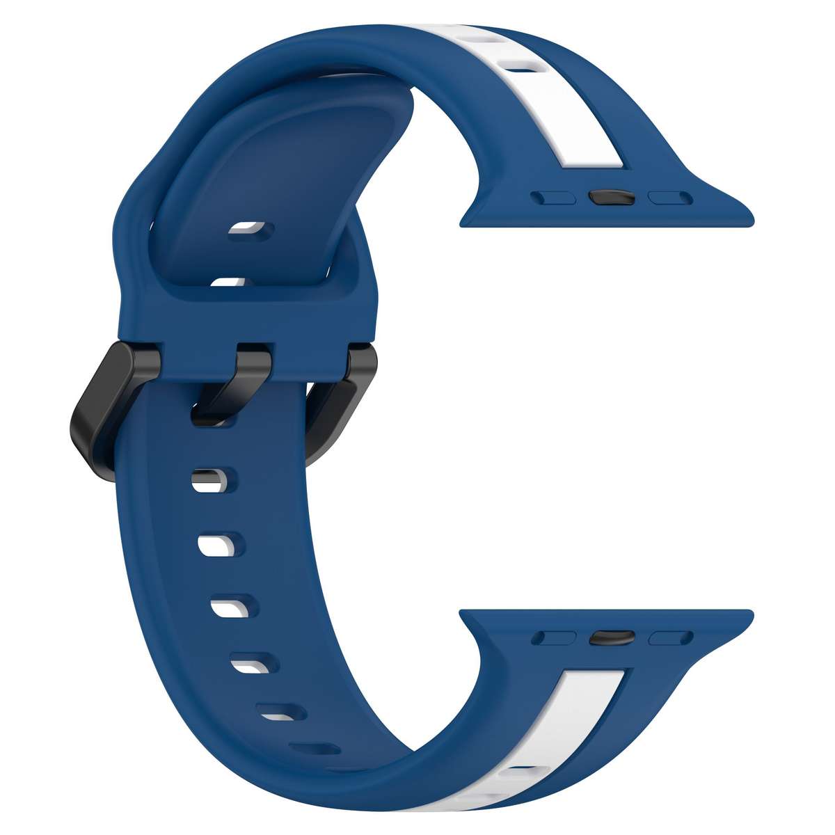 Apple Watch Two Tone Silicone Strap - Blue and White