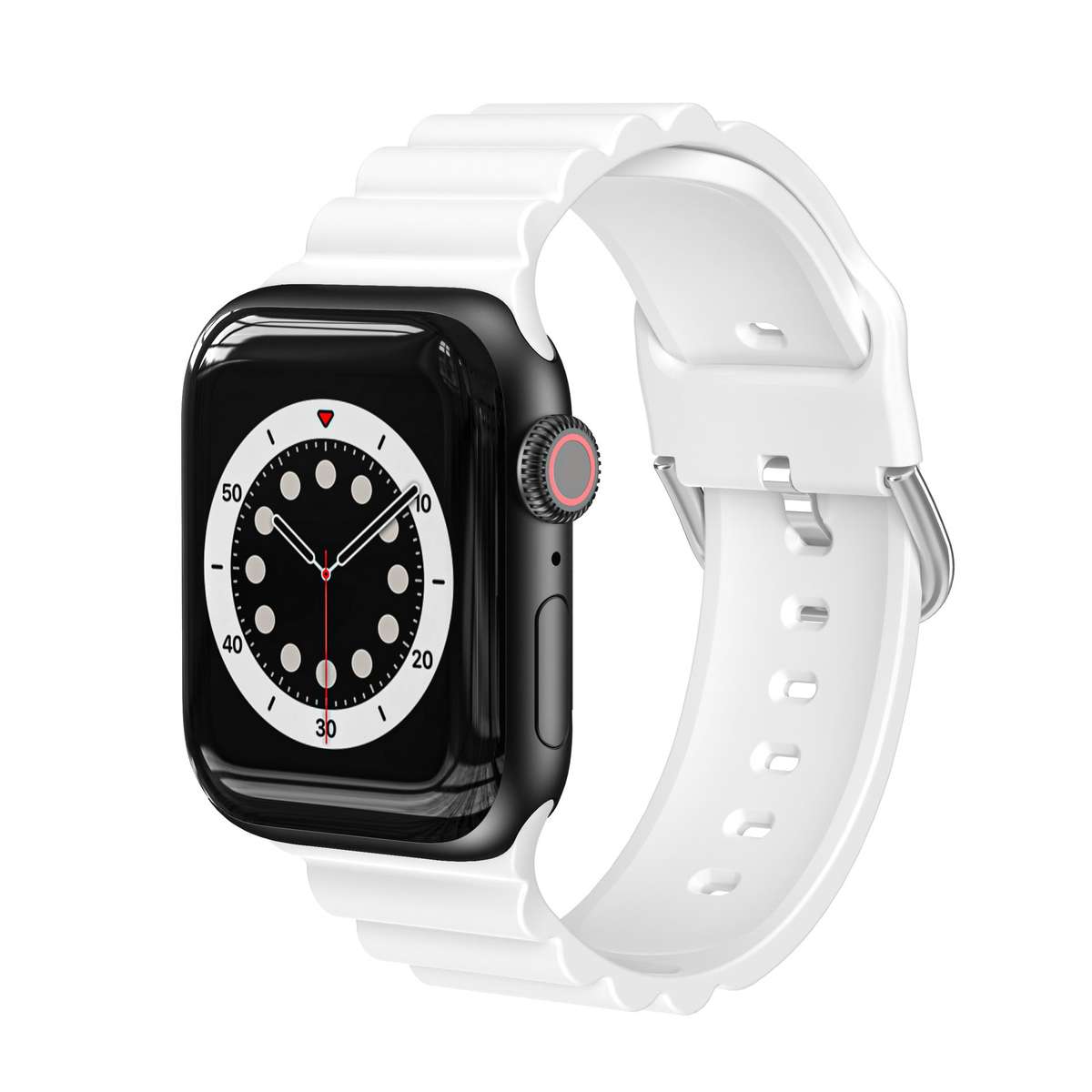 Apple Watch Weave Pattern Silicone Strap - White