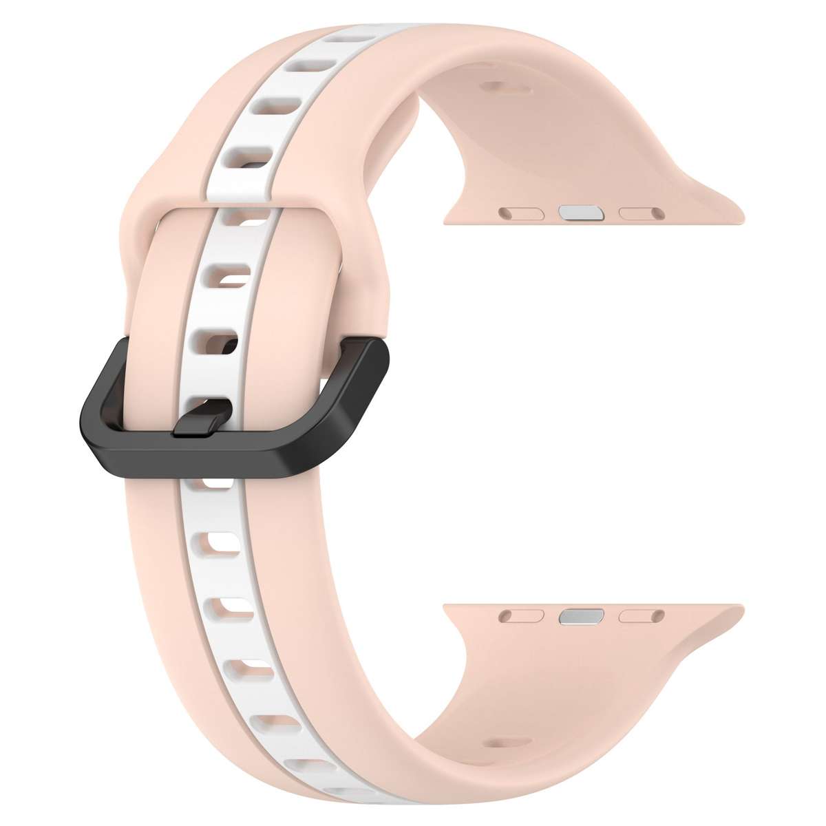 Apple Watch Two Tone Silicone Strap - Pink and White